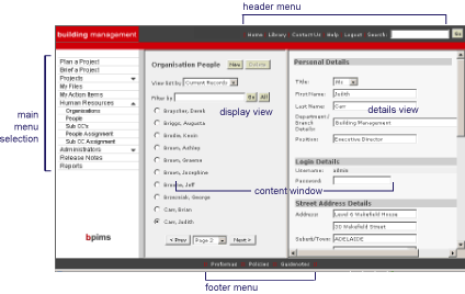 screen layout